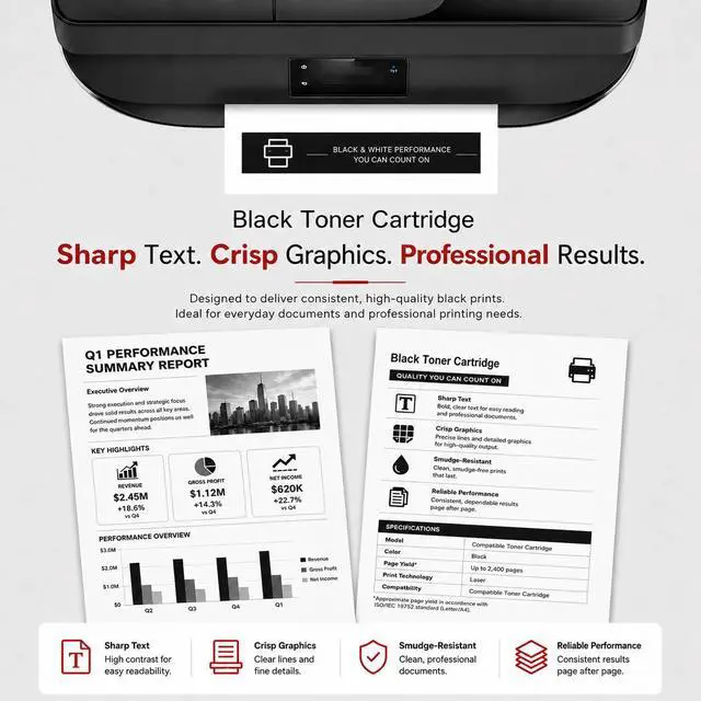 Alt view image 5 of 7 - 137 Black Toner Cartridge 4-Pack Replacement for Canon CRG-137, Compatible with Canon imageCLASS MF232w, MF242dw, MF212w, MF216n, MF217w, MF244dw, MF247dw, MF249dw, MF227dw Printers