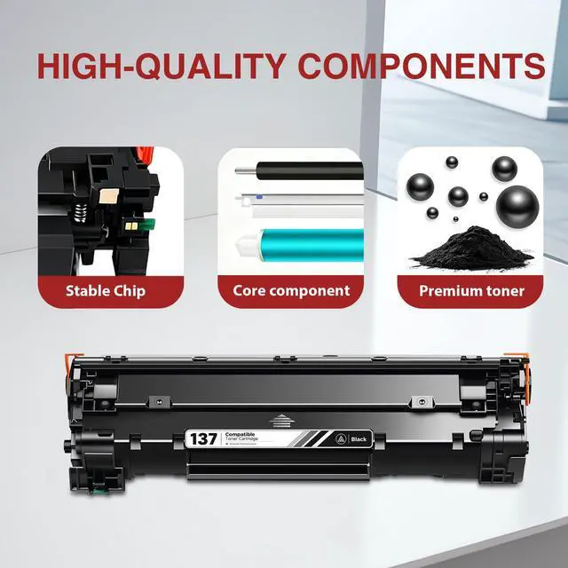 Alt view image 6 of 7 - 137 Black Toner Cartridge 4-Pack Replacement for Canon CRG-137, Compatible with Canon imageCLASS MF232w, MF242dw, MF212w, MF216n, MF217w, MF244dw, MF247dw, MF249dw, MF227dw Printers