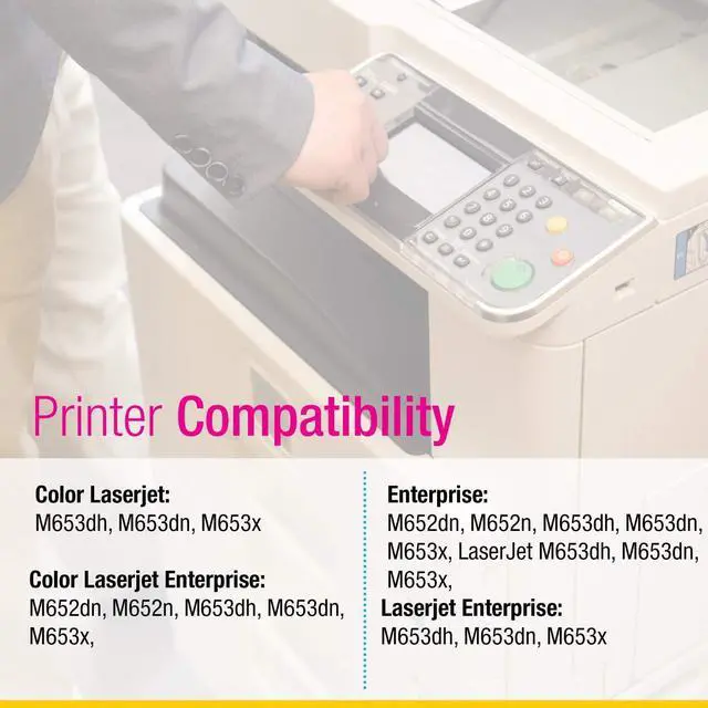 Alt view image 4 of 5 - CS Replacement Toner Cartridge Compatible with HP 656X CF460X Black Color Enterprise M652dn M652n M653dn M653x M652dn Toner Cartridge Black