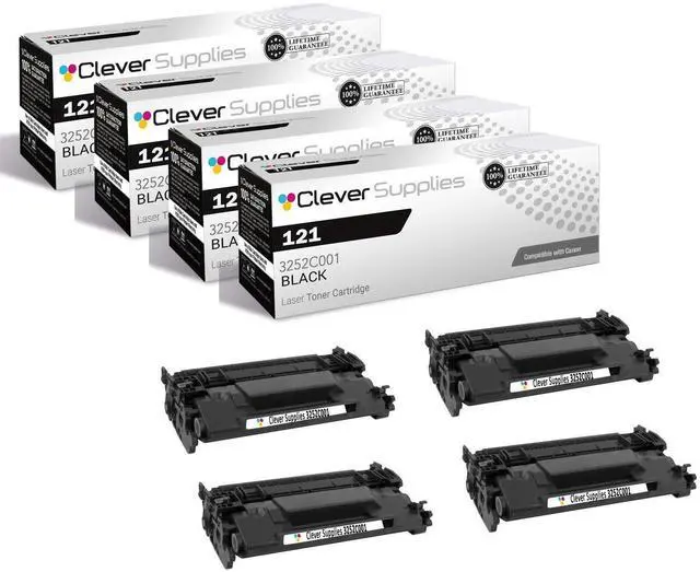 Main image of CS Compatible Toner Cartridge Replacement for Canon 121 3252C001 Black ImageClass D1620 D1650 Toner Cartridge 4 Pack