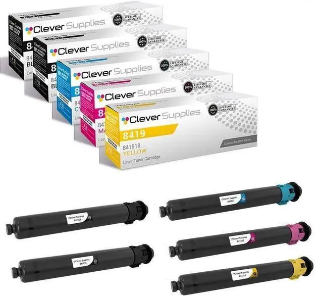 Main image of CS Replacement Toner Cartridge Compatible with Ricoh C2003 841918 Black 841921 Cyan 841920 Magenta 841919 Yellow MP C2003 MP C2003 Plus MP C2004 5 Color Set