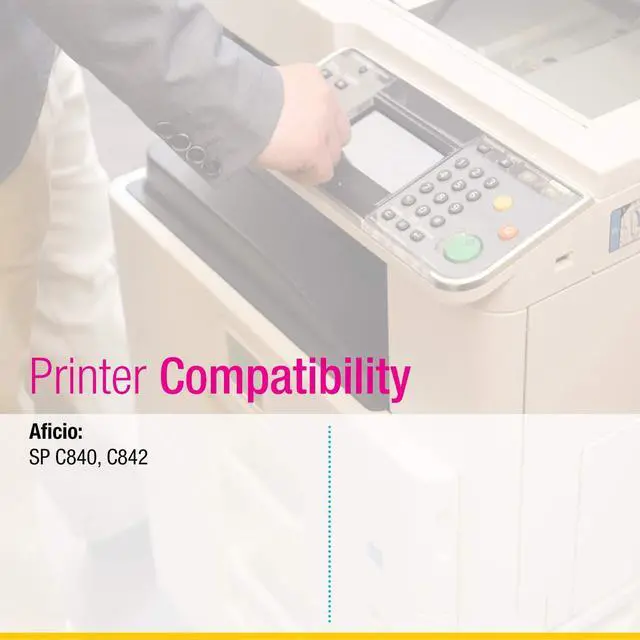 Alt view image 4 of 5 - CS Replacement Toner Cartridge Compatible with Ricoh SP C840 821258 Cyan 821257 Magenta 821256 Yellow Aficio SP C840 C842 Toner Cartridge 3 Color Set
