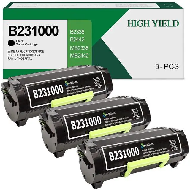 Main image of B231000 Black Toner Cartridges (with Chip) Compatible with Lexmark B231000 B241H00 Toner Cartridge for Lexmark B2338dw B2442dw MB2338adw MB2442adwe MB2546ade Printer - 3Pack