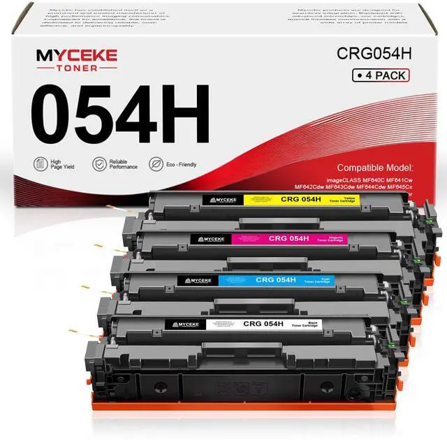 Main image of 054H Toner Cartridge Set: 4 Pack High Yield CRG 054H Cartridges Compatible for Canon 054 054H Toner Cartridge Work with ImageCLASS MF644Cdw MF642Cdw LBP622Cdw MF641Cw Printer