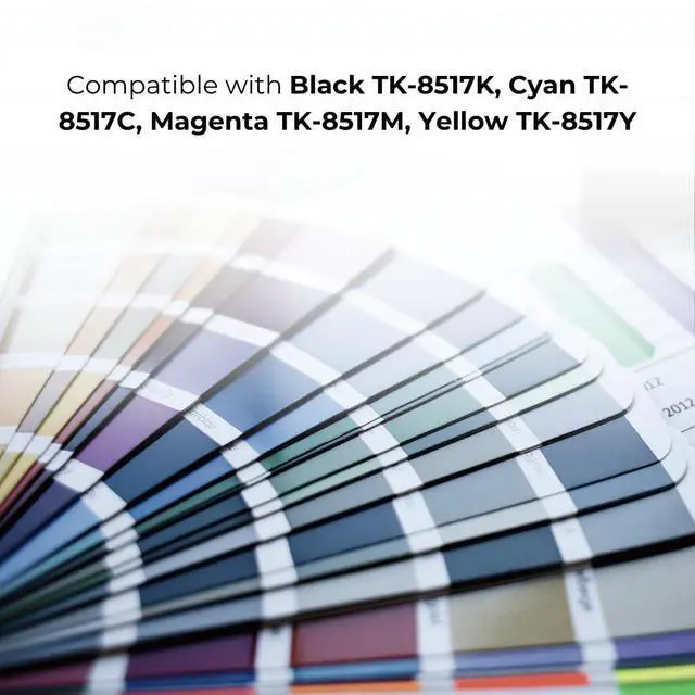 Alt view image 6 of 7 - Replacement TK-8517 Toner Cartridge - Compatible for Kyocera TASKalfa 5052ci 5053ci 6052ci 6053ci Color Printers, 4 Color Pack: KCMY - Yield 30,000 Black & 20,000 Colors Pages