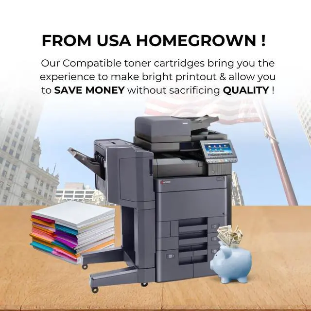 Alt view image 5 of 7 - Replacement TK-8517 Toner Cartridge - Compatible for Kyocera TASKalfa 5052ci 5053ci 6052ci 6053ci Color Printers, 4 Color Pack: KCMY - Yield 30,000 Black & 20,000 Colors Pages