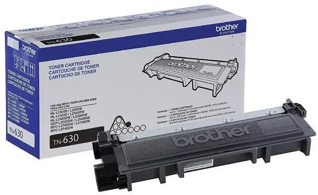 Main image of Genuine Standard Yield Toner Cartridge, TN630, Replacement Black Toner, Page Yield Up to 1,200 Pages, Amazon Dash Replenishment Cartridge, Pack of 4