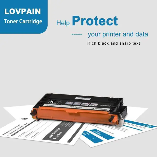 Alt view image 5 of 6 - 6280 Black High Capacity Toner Cartridge 1Pack (7,300 Pages) - Lovn Compatible 106R01395 Toner Cartridge Replacement for Xerox Phaser 6280 6280DN 6280N Printer