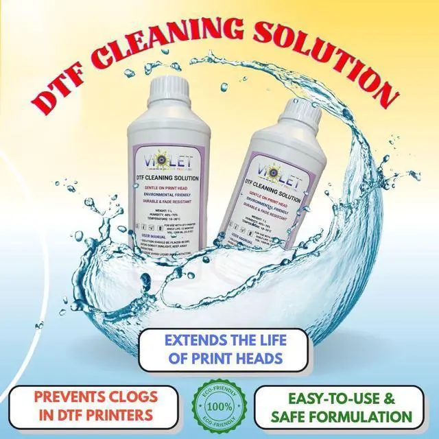 Alt view image 2 of 7 - DTF Cleaning Solution 5000MLPrint Head Cleaner for All DTF Printer incl. Ep-son I3200-A1, 1600-A1, L1800, TX805Inkjet Nozzle Cleaning Fluid for Clog Removal & Smooth PrintingExtends Print Head Life