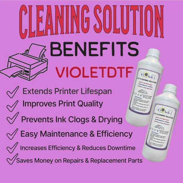 Alt view image 6 of 7 - DTF Cleaning Solution 5000MLPrint Head Cleaner for All DTF Printer incl. Ep-son I3200-A1, 1600-A1, L1800, TX805Inkjet Nozzle Cleaning Fluid for Clog Removal & Smooth PrintingExtends Print Head Life