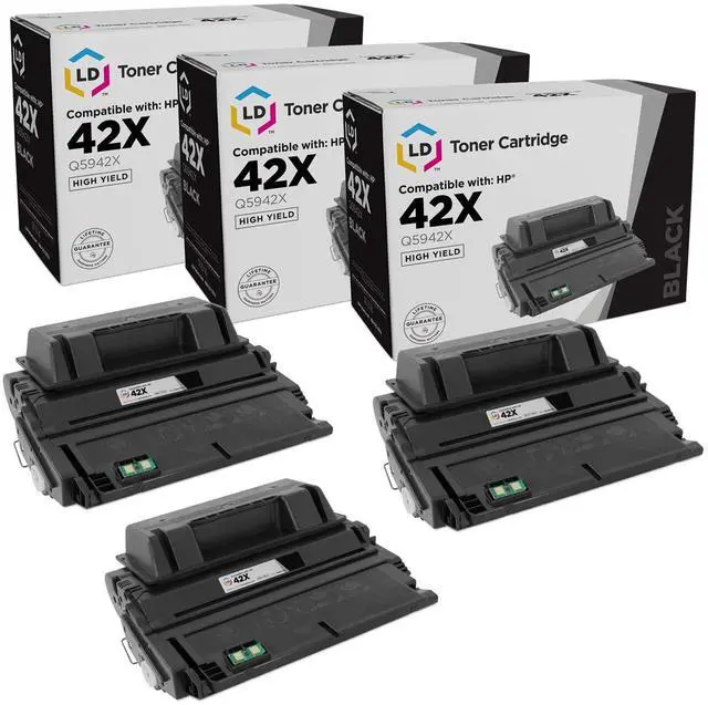 Main image of Products Compatible Toner Cartridge Replacement for HP 42X Q5942X High Yie (Black, 3-Pack) for HP LaserJet / Multifunction Printers 4250, 4250dtn, 4350, 4350tn, 4250dtnsl, 4350dtn, 4350dtnsl