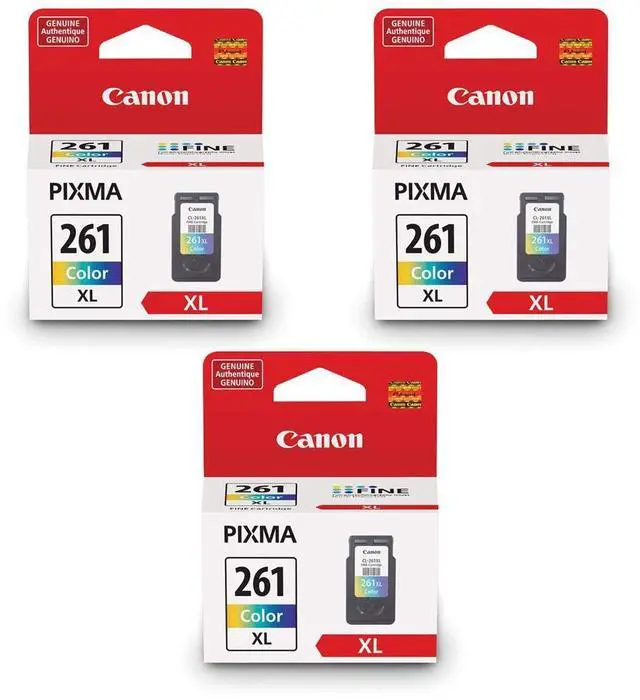 Main image of 3 Pack CL-261XL Color Ink Cartridge for PIXMA TR7020, TR7020a, TS5320, TS6420, TS6420a Printers