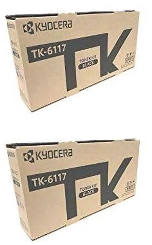 Main image of 1T02P10USO TK6117 Genuine Mita Toner Cartridge 2 Pack, 15000 Page-Yield Per Ctg, Black