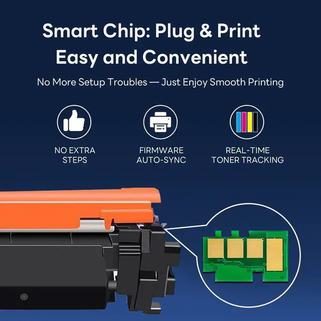 Alt view image 4 of 6 - 30A CF230A Black Toner Cartridge Replacement for HP 30A CF230A Pro M203dn M203dw; MFP M227fdw M227fdn M227sdn Printer Ink, 4 Pack