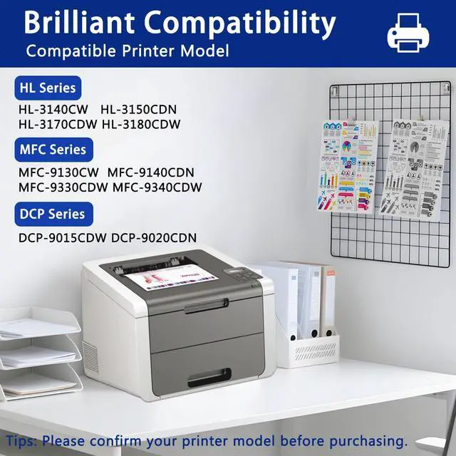 Alt view image 2 of 6 - TN221 TN225 TN-221 TN-225 Compatible TN221BK TN225C TN225Y TN225M High Yield Toner Cartridge Replacement for Brother MFC-9130CW HL-3170CDW MFC-9340CDW HL-3140CW MFC-9330CDW Toner (2BK+1C+1Y+1M5 Pack)