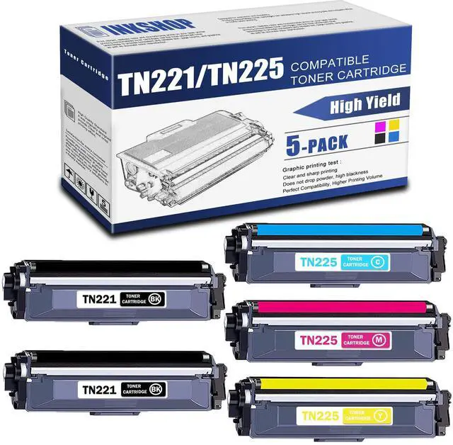 Main image of TN221 TN225 TN-221 TN-225 Compatible TN221BK TN225C TN225Y TN225M High Yield Toner Cartridge Replacement for Brother MFC-9130CW HL-3170CDW MFC-9340CDW HL-3140CW MFC-9330CDW Toner (2BK+1C+1Y+1M5 Pack)