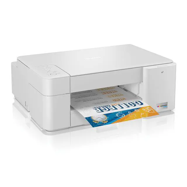 Alt view image 4 of 5 - MFC-J1215W INKvestment Tank Wireless All-in-One Color Inkjet Printer for Home Office - Print, Copy, Scan - 16 ppm, 1200 x 600 dpi, Voice Control, 150 Sheets - BROAGE 4 Feet Printer Cable