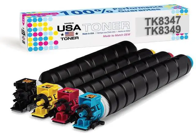 Main image of Compatible Replacement for Kyocera TASKalfa 2552ci, 2553ci, Copystar CS2552ci, CS2553ci, TK-8347, TK-8349 (Cyan, Magenta, Yellow, Black, 4 Pack)