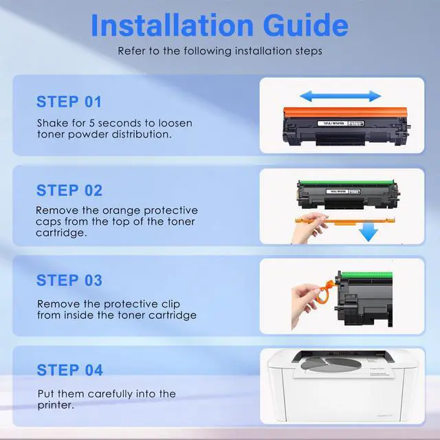 Alt view image 6 of 7 - 141A W1410A Black Toner Cartridge High-Yield 2 Pack for Laser M110w Replacement for HP 141A W1410A 141X W1410X Toner Cartridge with Chip for Laser MFP M139w M140w Printer