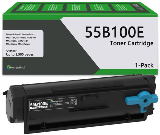 Main image of 55B100E Toner Cartridge Black(1Pack, 3,500 Pages) - Compatible Replacement for Lexmark 55B100E Toner Cartridge Work for MS331 MS431 MX331 MX431 MX432 Printer
