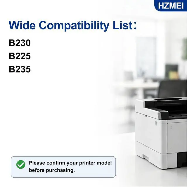 Alt view image 2 of 7 - B230 B225 B235 Black Toner Cartridge with New Chip Replacement for Xerox 006R04400 Black Toner Cartridge Work with Xerox B230 B225 B235 Printer(2-Pack,3000 Pages)