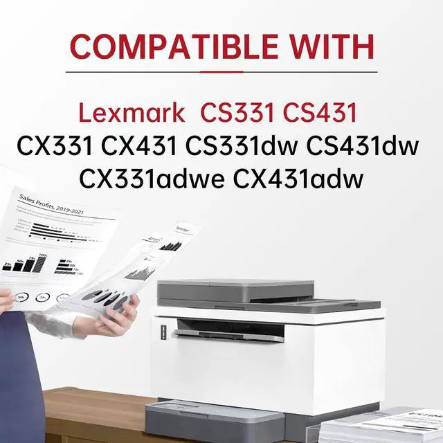 Alt view image 2 of 7 - 20N10C0/M0/Y0 20N10 Color Toner Cartridges (with Chip) Compatible with Lexmark CS331 CX331adwe CS431 CX431adw Printers and Remanufactured 20N10C0 20N10M0 20N10Y0 Toner (1500 Pages, 3-Pack)