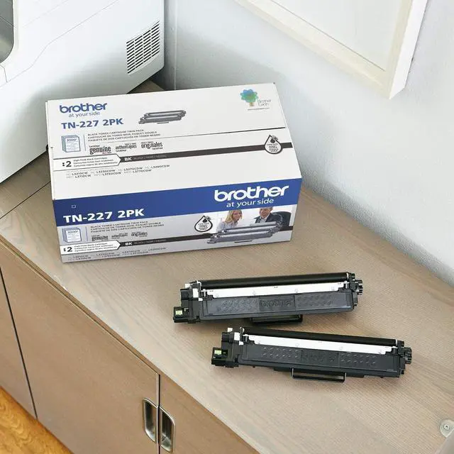 Alt view image 6 of 7 - Genuine TN227, TN227BK, High Yield Toner Cartridge, Replacement Black Toner, Page Yield Up to 3,000 Pages, TN227BK, Pack of 4
