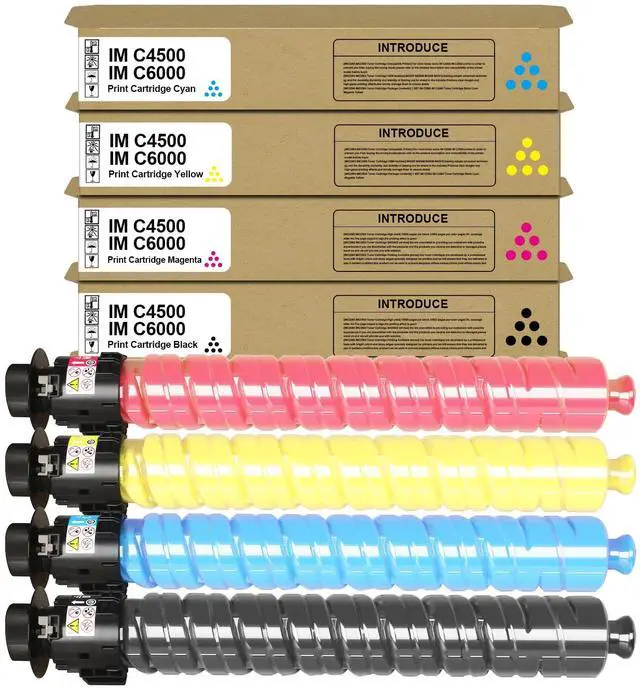 Main image of High Yield IMC4500 IMC6000 Toner Cartridge 842279 842280 842281 842282 Replacement for Ricoh IM C4500 IM C5500 IM C6000 Printer(4-Pack)