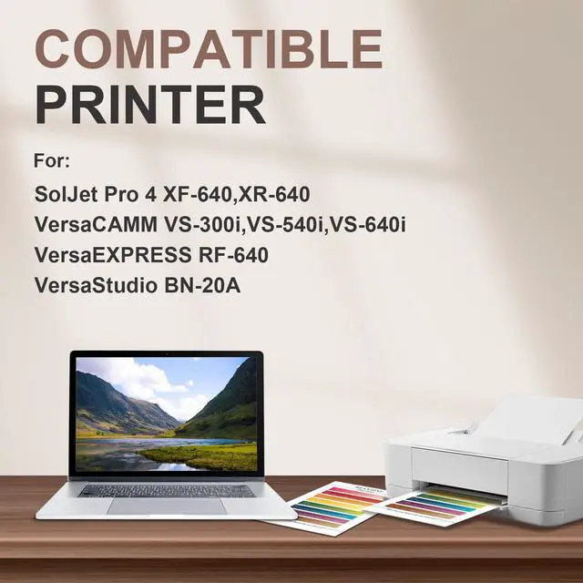 Alt view image 2 of 7 - ESL4 Ink Cartridges 4-Pack 220ML Compatible for Roland ECO-SOL MAX 2 Ink for SolJet Pro 4 XR-640 XF-640 VersaCAMM VS-300i VersaExpress RF-640 Printer for ESL4-BK ESL4-CY ESL4-MG ESL4-YE Ink