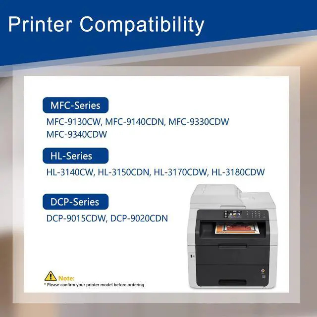 Alt view image 2 of 7 - TN221 Toner Cartridges and DR221CL Drum Unit (4 Toner + 4 Drum) Replacement for Brother TN-221 TN 221 DR221 DR-221CL DR 221CL for HL-3140CW HL-3170CDW MFC-9330CDW MFC-9340CDW Printer Toner Drum