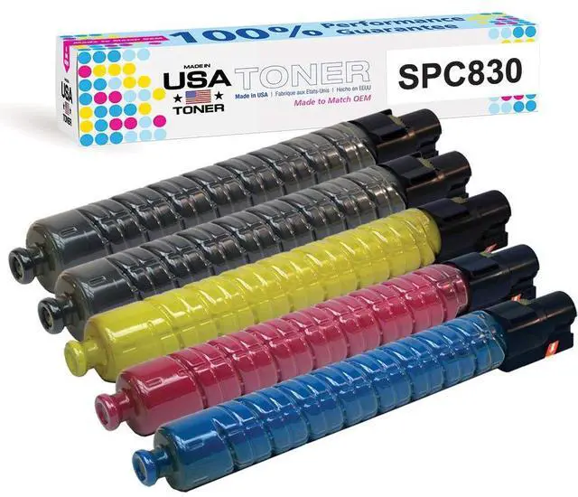 Main image of Compatible Replacement for Ricoh SP C830dn, SP C831dn, 821117, 821181, 821118, 821182, 821119, 821183, 821120, 821184 (Black, Cyan, Magenta, Yellow, 4 ctgs)