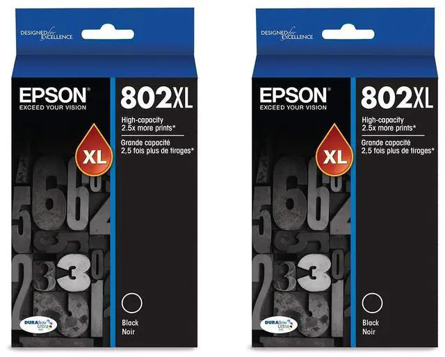 Main image of T802XL120 DURABrite Ultra Black High Capacity Cartridge Ink - 2 Pack