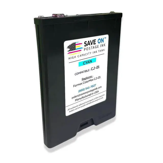 Alt view image 3 of 7 - Memjet Ink Cartridge Compatible Formax CJ-21 | Memjet Ink Compatible HI-Cap Cyan Ink Tank for ColorMax7 and ColorMax8