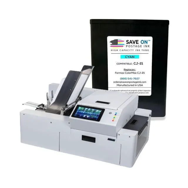 Alt view image 4 of 7 - Memjet Ink Cartridge Compatible Formax CJ-21 | Memjet Ink Compatible HI-Cap Cyan Ink Tank for ColorMax7 and ColorMax8