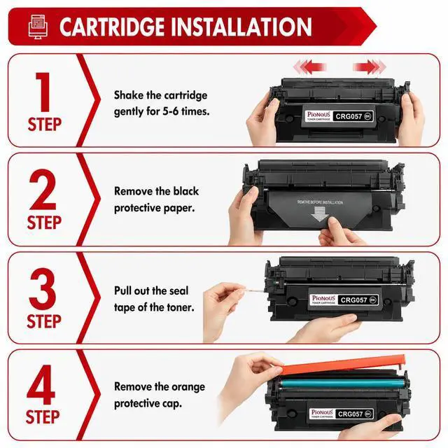 Alt view image 7 of 7 - 057 Toner Cartridge Replacement for Canon 057 057H CRG057 Compatible with imageCLASS MF453dw MF455dw MF445dw LBP236dw MF451dw MF440 MF450 Printer Ink (Black, 2-Pack)