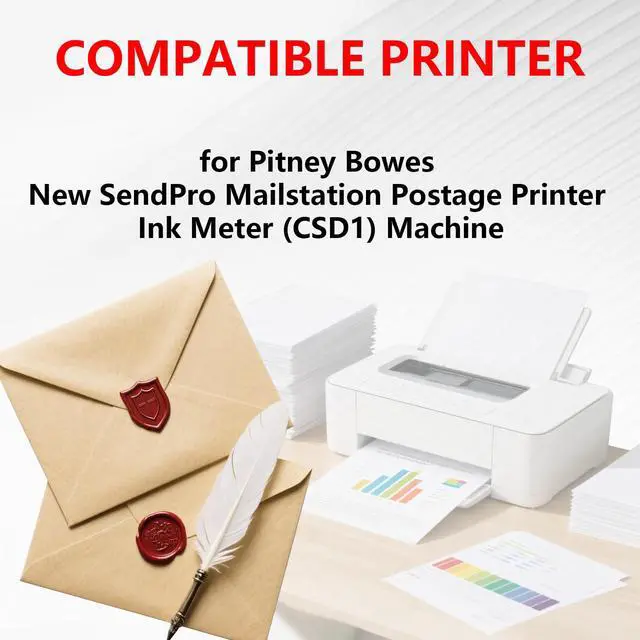 Alt view image 3 of 6 - SL-870-1 XXL Red Ink Cartridge High Capacity Replacement for SL-870-1 Fluorescent Red Ink Cartridges Work for Pitney Bowes New SendPro Mailstation Postage Printer Ink Meter (CSD1) Machine4 Pack)
