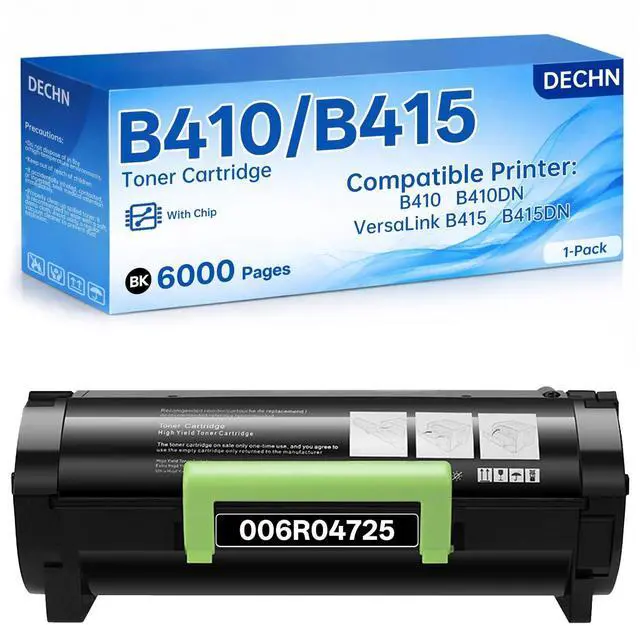Main image of B410 B415 Black Toner Cartridge Compatible with Xerox B410 VersaLink B415 B415DN Printer/006R04725 Toner with Chip