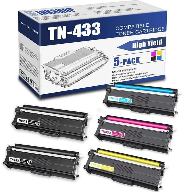 Main image of TN433 Compatible TN-433BK TN-433C TN-433Y TN-433M High Yield Toner Cartridge Replacement for Brother TN-433 HL-L8260CDW HL-L8360CDW DCP-L8410CDW MFC-L8610CDW Toner.(2BK+1C+1Y+1M)