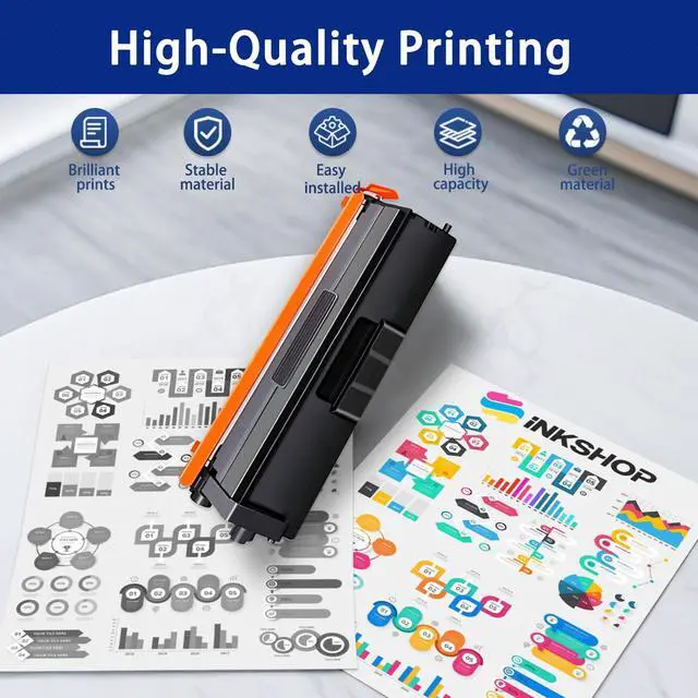 Alt view image 6 of 6 - TN433 Compatible TN-433BK TN-433C TN-433Y TN-433M High Yield Toner Cartridge Replacement for Brother TN-433 HL-L8260CDW HL-L8360CDW DCP-L8410CDW MFC-L8610CDW Toner.(2BK+1C+1Y+1M)