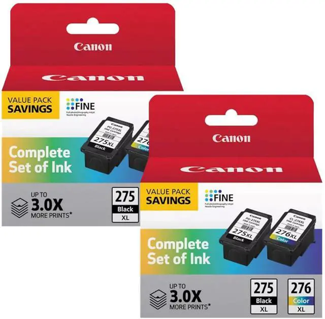 Main image of PG-275XL / CL-276XL Ink Cartridge Set 2 Pack (2 Black, 2 Color) | High-Yield Compatible Replacement PIXMA TS3520, TS3522, TR4720 & More | Sharp Black Text & Vibrant Color Prints