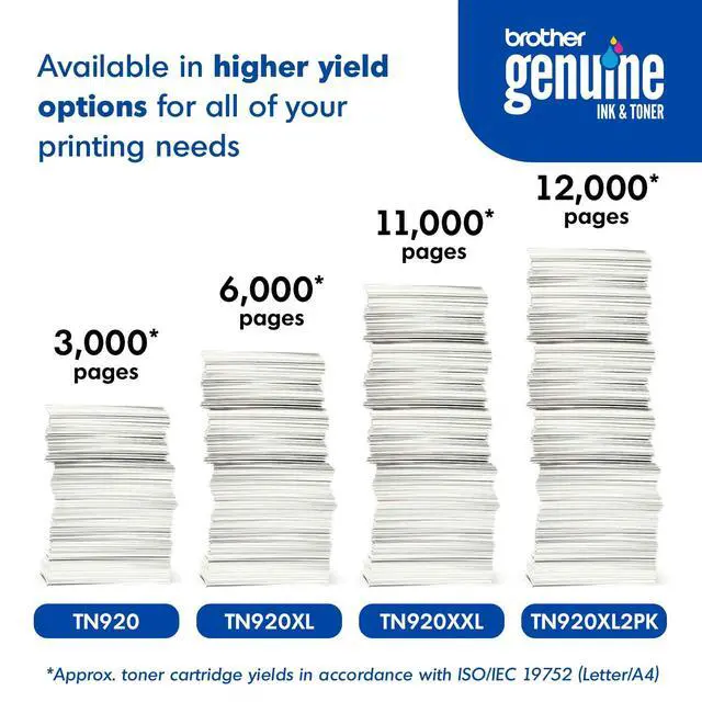 Alt view image 7 of 7 - Genuine Cartridge TN920XL High Yield Black Toner,1 Pack