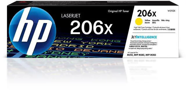 Main image of 206X Yellow High-Yield Toner Cartridge | Works with Color LaserJet Pro M255, MFP M282, M283 Series | W2112X