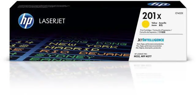 Main image of 201X Yellow High-Yield Toner Cartridge | Works with Color LaserJet Pro M252, MFP M277 Series | CF402X