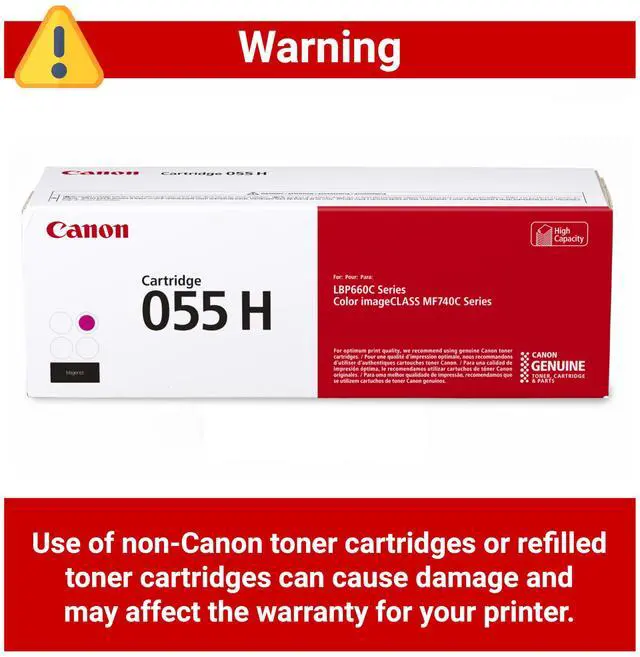 Alt view image 4 of 6 - Genuine 055 Magenta Toner Cartridge High Capacity Compatible with LBP664Cdw, MF741Cdw, MF743Cdw, MF745Cdw, MF746Cdw