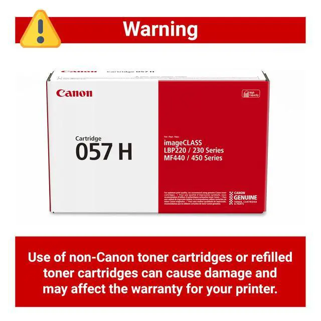 Alt view image 4 of 6 - Genuine 057 Black Toner Cartridge High Capacity Compatible with LBP220 Series, LBP230 Series, MF440 Series, MF450 Series