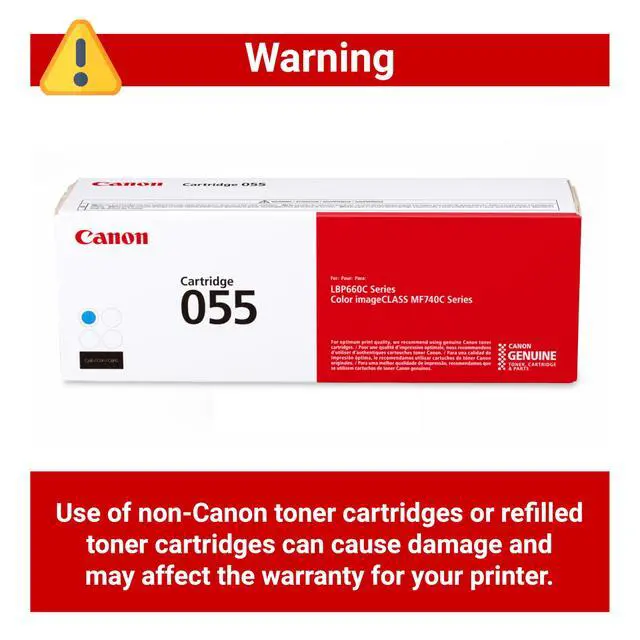 Alt view image 4 of 6 - Genuine 055 Cyan Toner Cartridge Compatible with LBP664Cdw, MF741Cdw, MF743Cdw, MF745Cdw, MF746Cdw