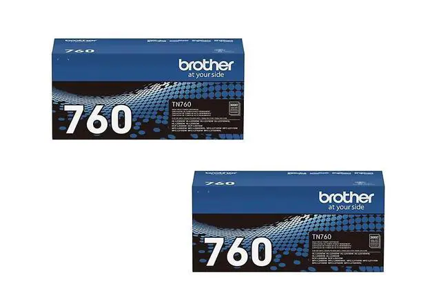 Alt view image 3 of 4 - Genuine TN760 High Yield Black Toner Cartridge 2-Pack