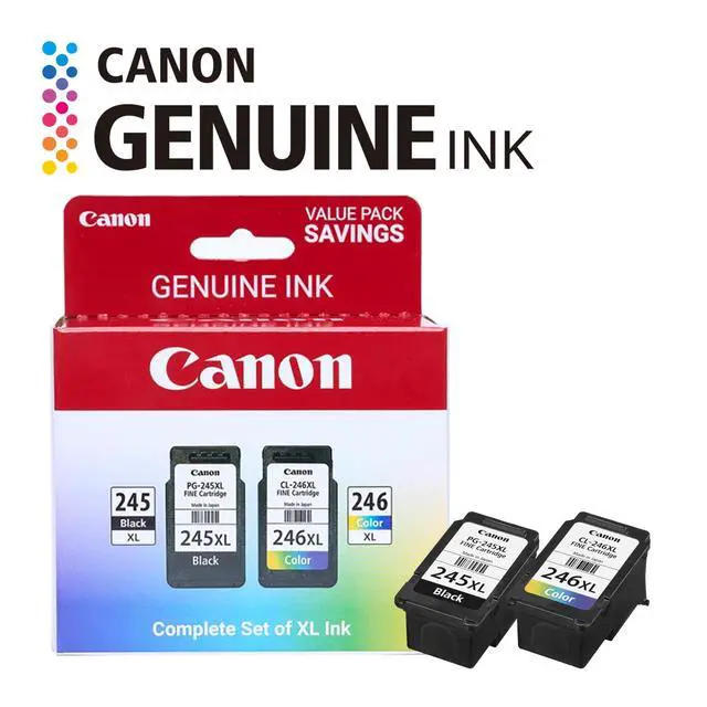 Alt view image 2 of 7 - PG-245XL / CL-246XL High-Yield Ink Cartridge Combo 2-Pack (2 Black, 2 Tri-Color) | Compatible PIXMA MG2522, MX492, TS3122, TR4520 & More | Crisp Text & Vibrant Color Prints