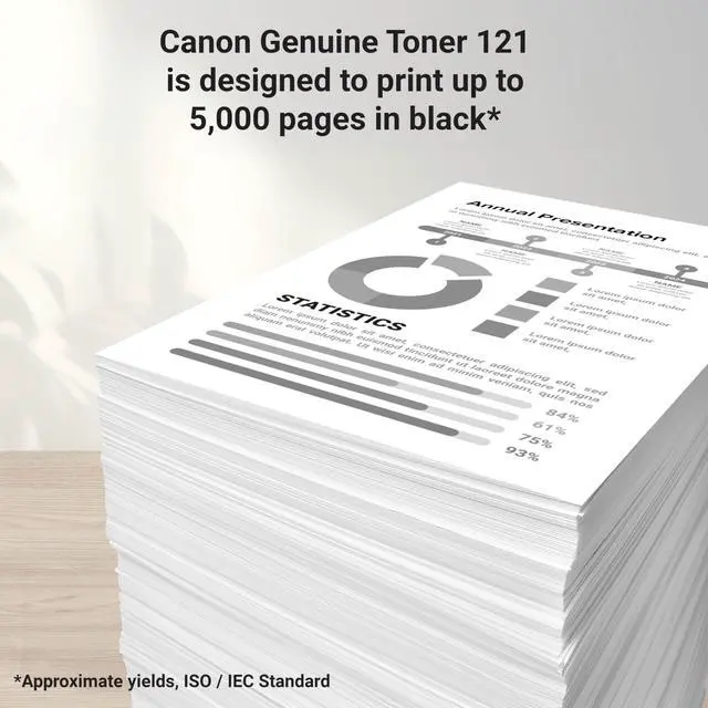 Alt view image 3 of 6 - Genuine 121 Black Toner Cartridge Compatible with D1650, D1620