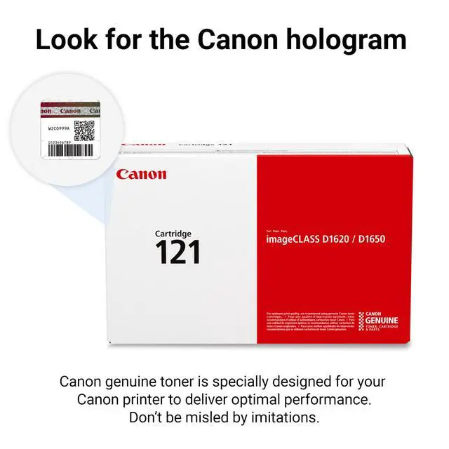 Alt view image 5 of 6 - Genuine 121 Black Toner Cartridge Compatible with D1650, D1620